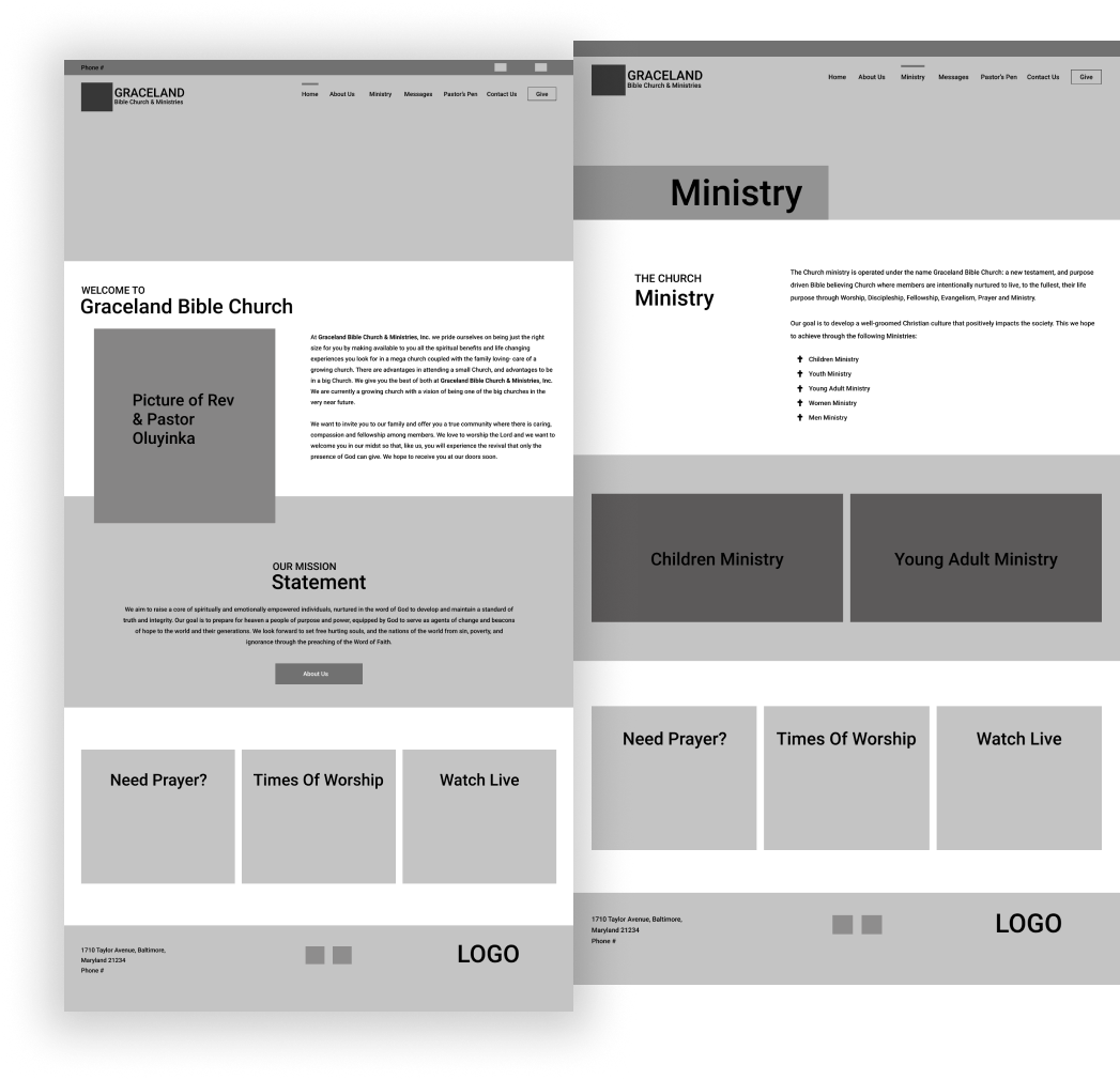 graceland wireframe images